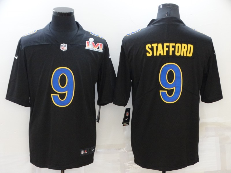 Men Los Angeles Rams 9 Stafford Black 2022 Super Bowl Vapor Untouchable Limited Nike NFL Jersey